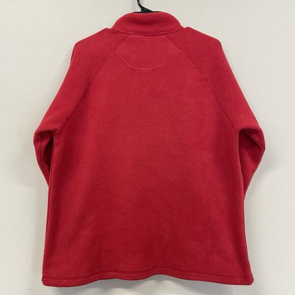 Alpine Tek Men’s Long Sleeve Fleece Full Zip Pullover Red Size Medium - Picture 6 of 8
